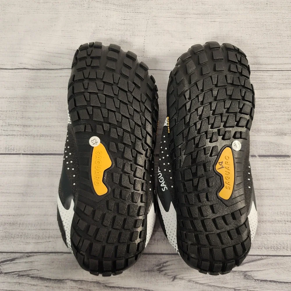 Saguaro Barefoot Shoes Mens EU 43 Black White Minimalist Trail Water Sneakers